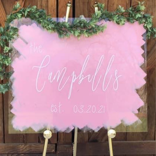 Wedding Signs (Glass or Acrylic)